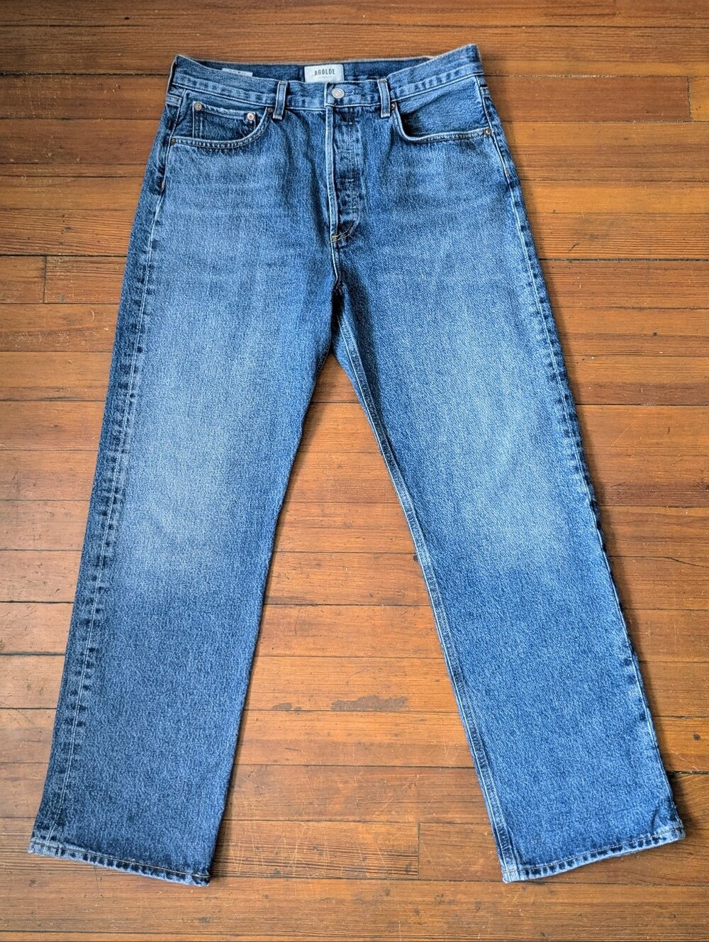 AGOLDE Fran Low Slung Relaxed Straight-Leg Jeans 100% Cotton Sz 28